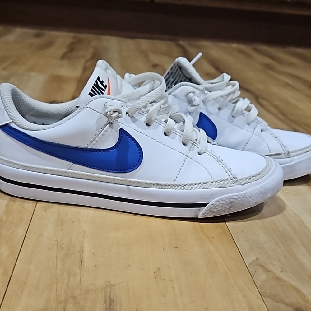 Nike White and Blue Shoes